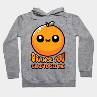 Orange You Gald To See Me! Cute Orange Pun Hoodie